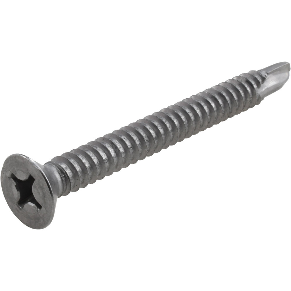 #14, Flat Head, Phillips Drive, 2-1/2" OAL, #3 Point, Self Drilling Screw