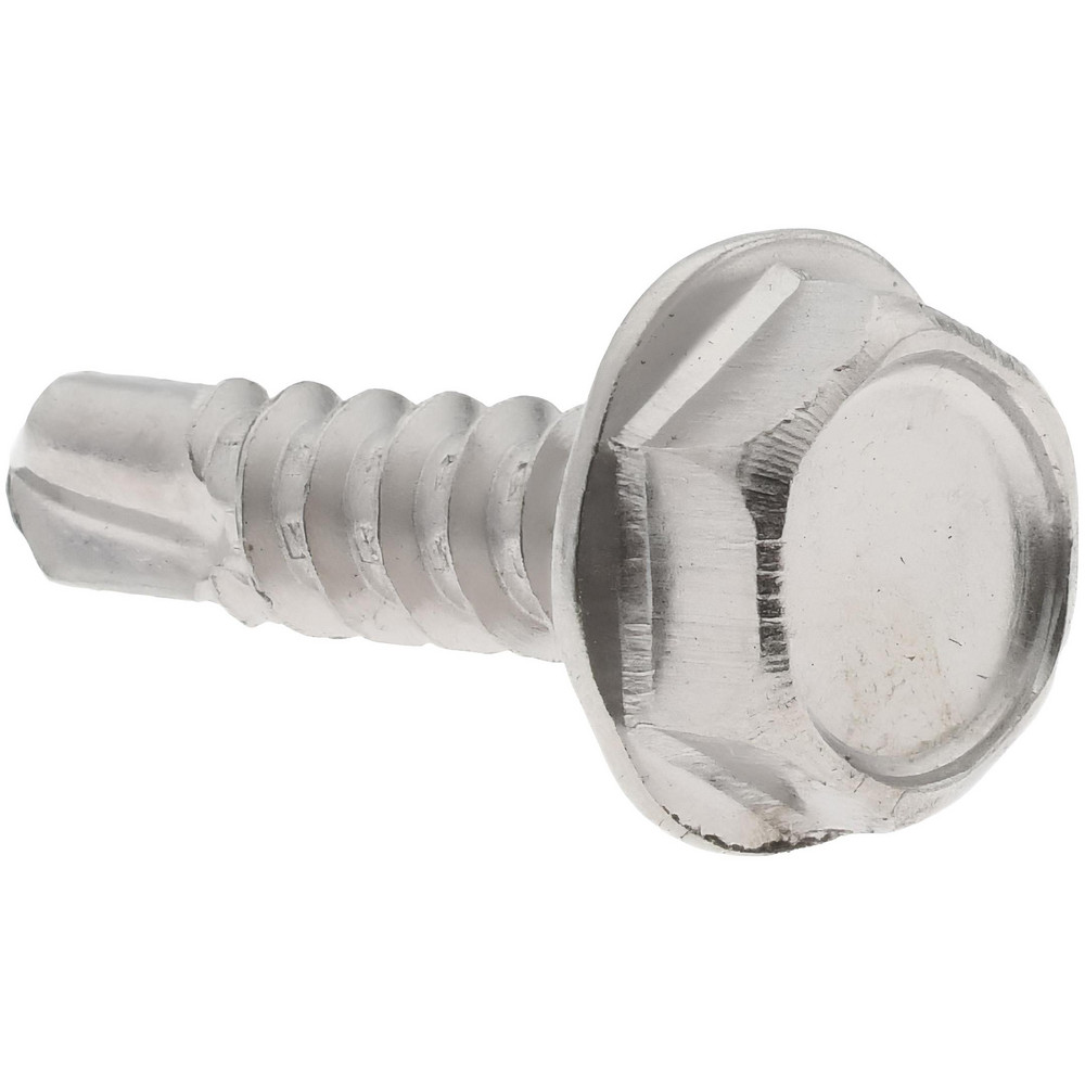 #6, Hex Washer Head, Hex Drive, 1/2" Length Under Head, #2 Point, Self Drilling Screw