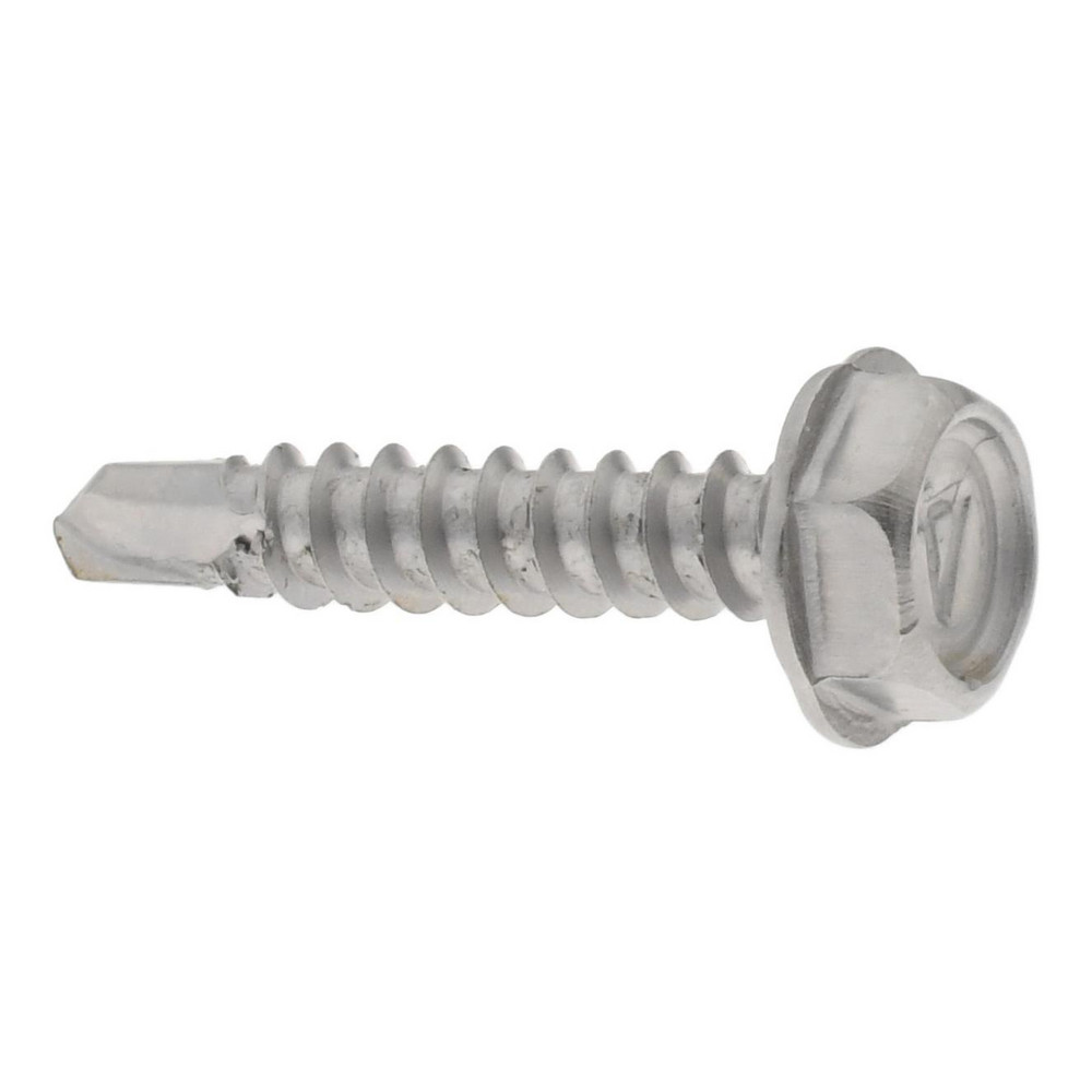 #6, Hex Washer Head, Hex Drive, 3/4" Length Under Head, #2 Point, Self Drilling Screw