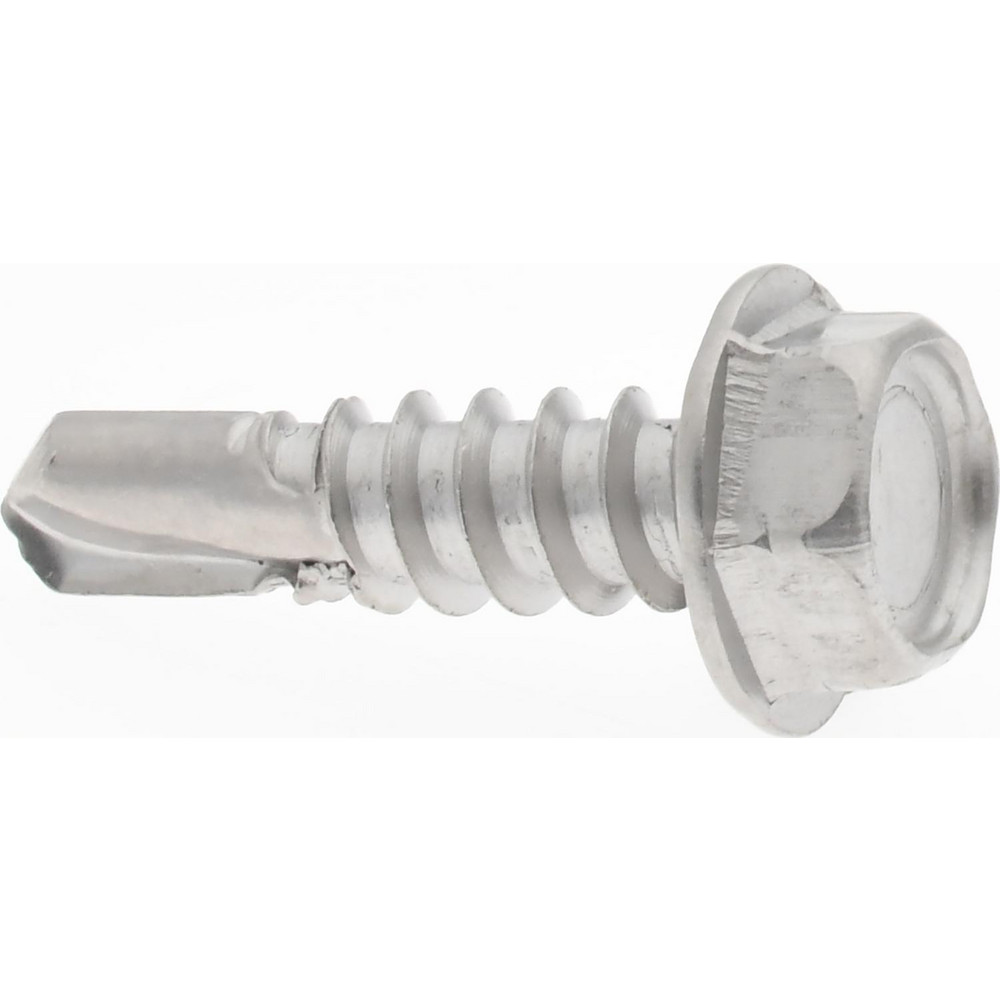 #8, Hex Washer Head, Hex Drive, 5/8" Length Under Head, #2 Point, Self Drilling Screw