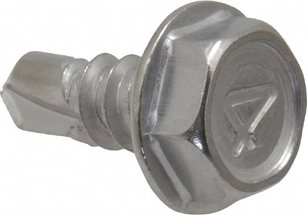 Value Collection MSC-74125378 #10, Hex Washer Head, Hex Drive, 1/2" Length Under Head, #2 Point, Self Drilling Screw Image