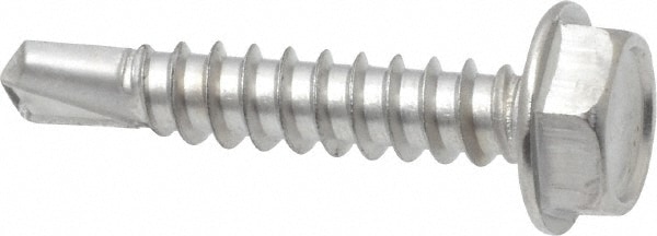 Value Collection MSC-74125394 #10, Hex Washer Head, Hex Drive, 1" Length Under Head, #3 Point, Self Drilling Screw Image