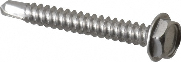 Value Collection MSC-74125410 #10, Hex Washer Head, Hex Drive, 1-1/2" Length Under Head, #3 Point, Self Drilling Screw Image