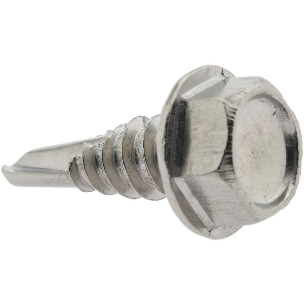 #14, Hex Washer Head, Hex Drive, 3/4" Length Under Head, #3 Point, Self Drilling Screw