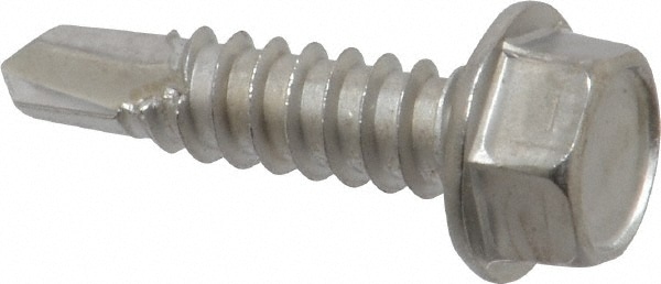 Value Collection MSC-74125477 #14, Hex Washer Head, Hex Drive, 1" Length Under Head, #3 Point, Self Drilling Screw Image