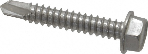 Value Collection MSC-74125493 #14, Hex Washer Head, Hex Drive, 1-1/2" Length Under Head, #3 Point, Self Drilling Screw Image