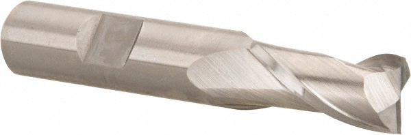 Hertel AP-12M12 Square End Mill: 0.4921 Dia, 13/16 LOC, 1/2 Shank Dia, 2-1/2 OAL, 2 Flutes, Cobalt Image