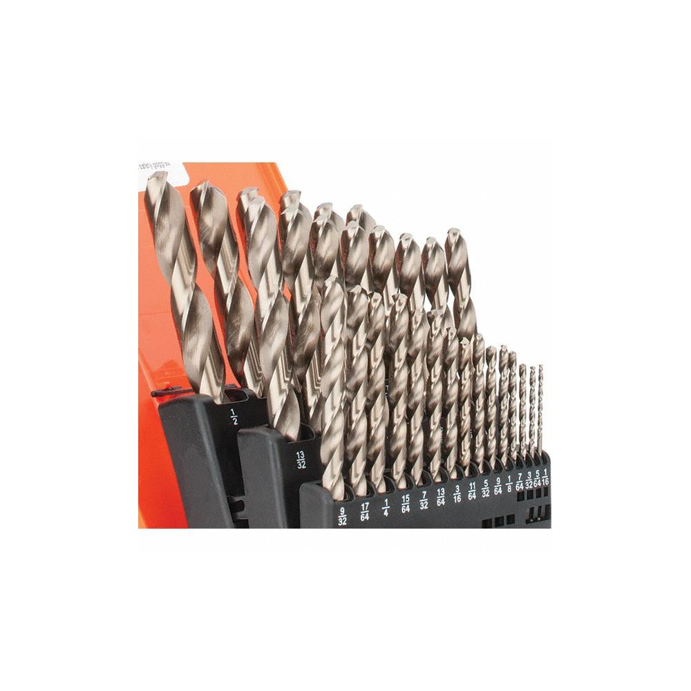 Hertel - Drill Bit Set: Jobber Length Drill Bits, 29 Pc, 135 °, Cobalt ...