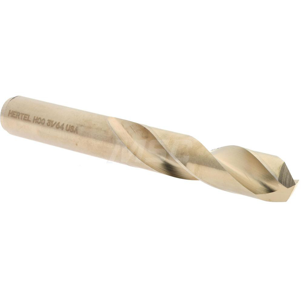 Hertel Screw Machine Length Drill Bit 31/64" Dia, 135 deg Point