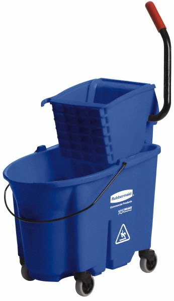 Rubbermaid Commercial WaveBrake Wischset – Eimer Mit Seitenpresse 26 Quart, Gelb, Spritzarmer