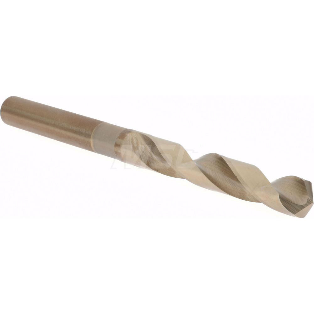 Reduced Shank Drill Bit: 33/64'' Dia, 1/2'' Shank Dia, 118 °, Cobalt