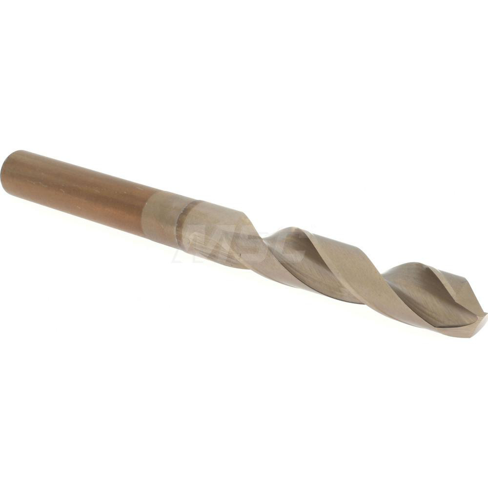 Reduced Shank Drill Bit: 17/32'' Dia, 1/2'' Shank Dia, 118 °, Cobalt