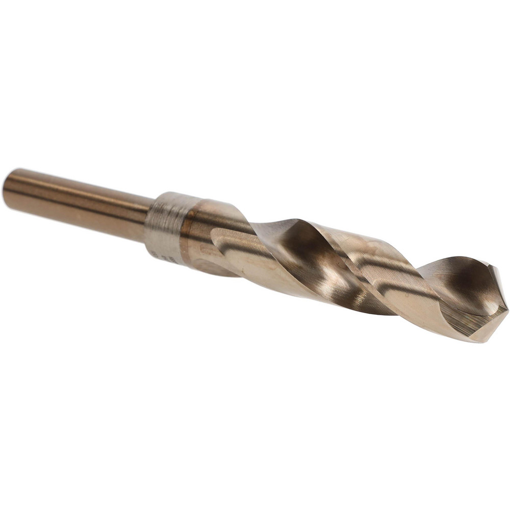 Reduced Shank Drill Bit: 49/64'' Dia, 1/2'' Shank Dia, 118 °, Cobalt