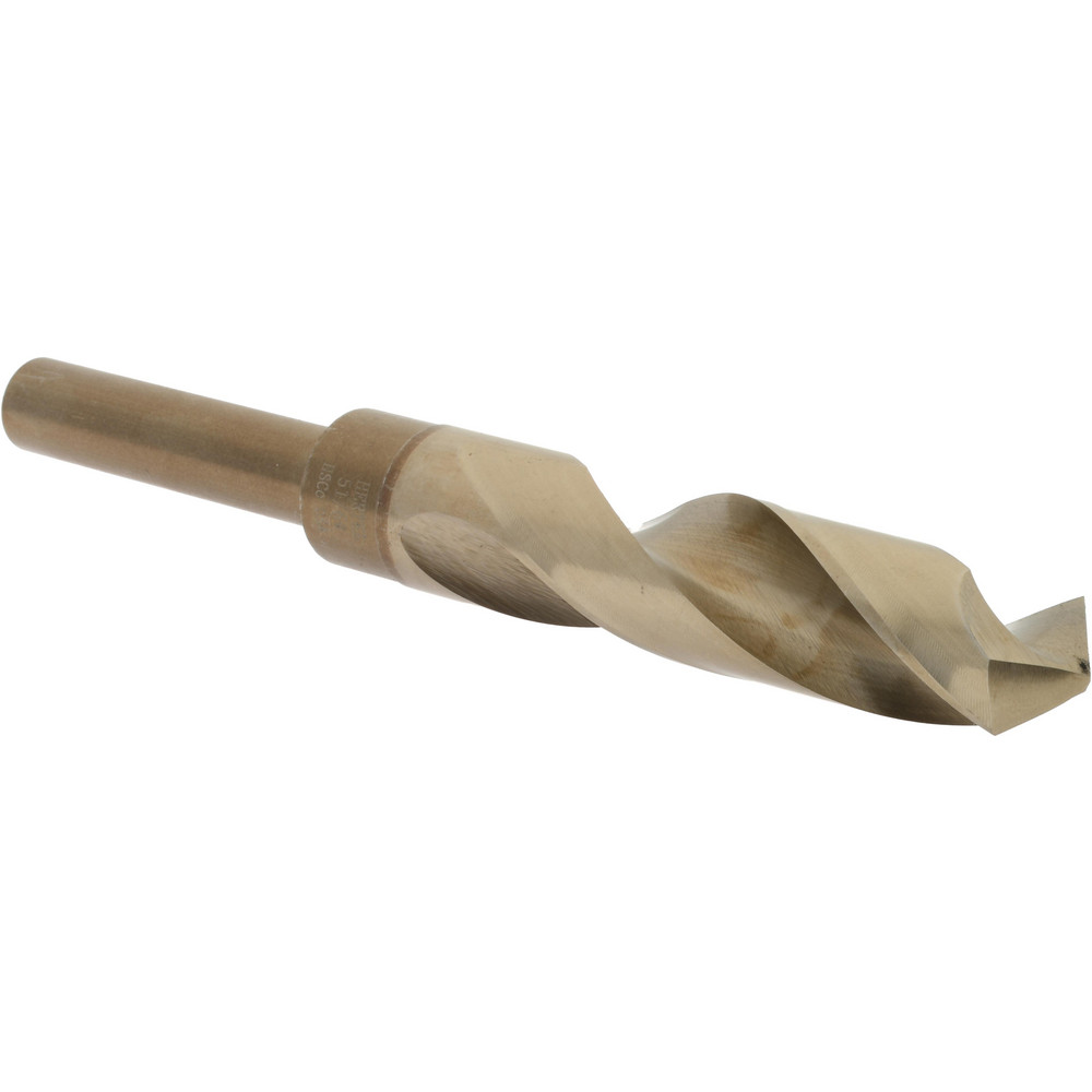 Reduced Shank Drill Bit: 51/64'' Dia, 1/2'' Shank Dia, 118 °, Cobalt