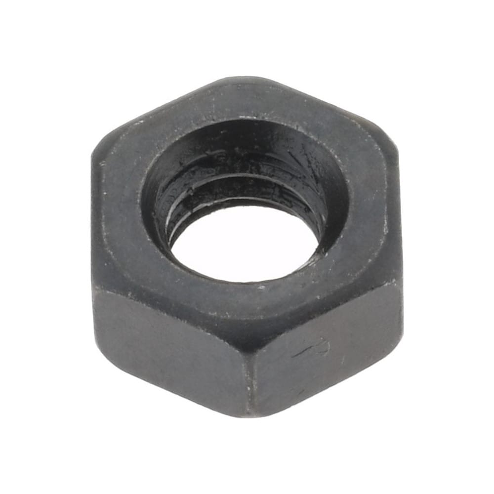 Hex Nut: 1/4-20, Grade 2 Steel, Black Oxide Finish