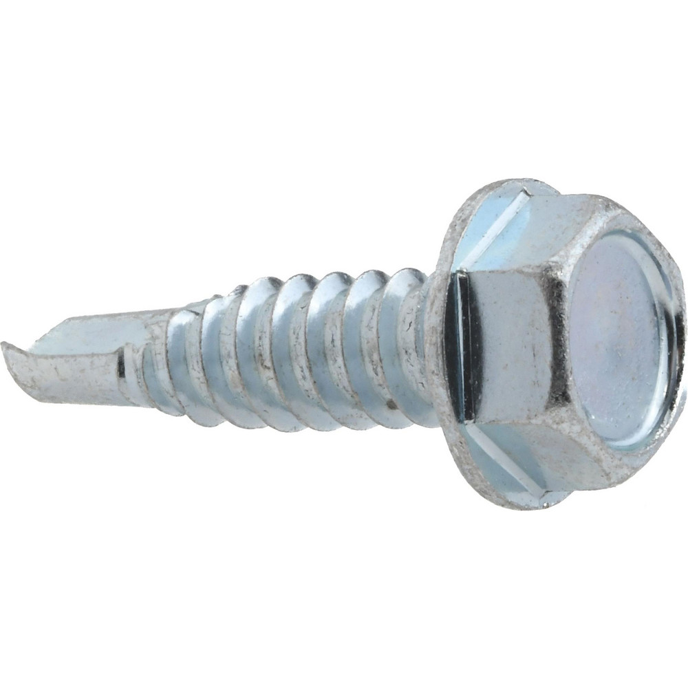 5/16", Hex Washer Head, Hex Drive, 1-1/4" Length Under Head, #3 Point, Self Drilling Screw