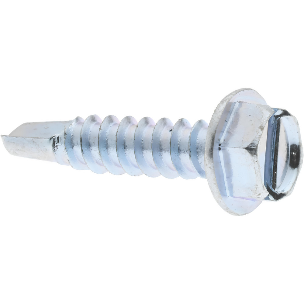 #8, Hex Washer Head, Slotted Drive, 3/4" Length Under Head, #2 Point, Self Drilling Screw