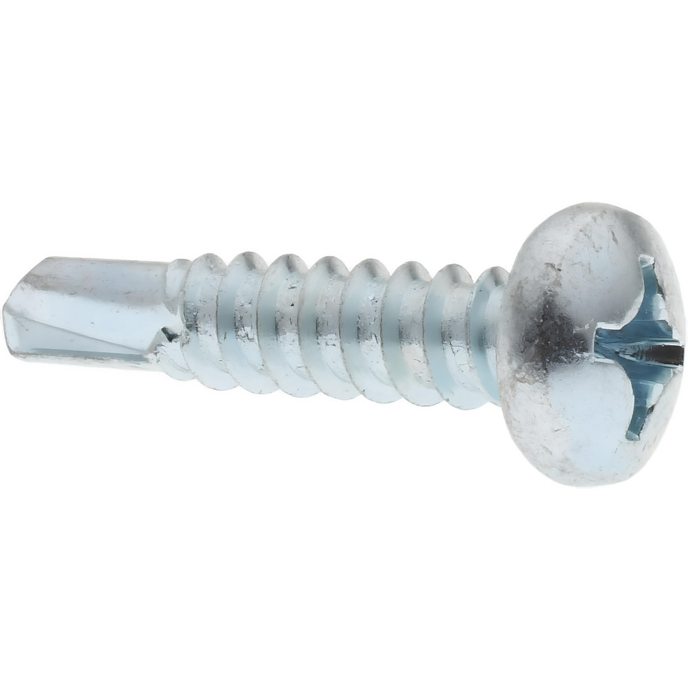#12, Pan Head, Phillips Drive, 1" Length Under Head, #3 Point, Self Drilling Screw