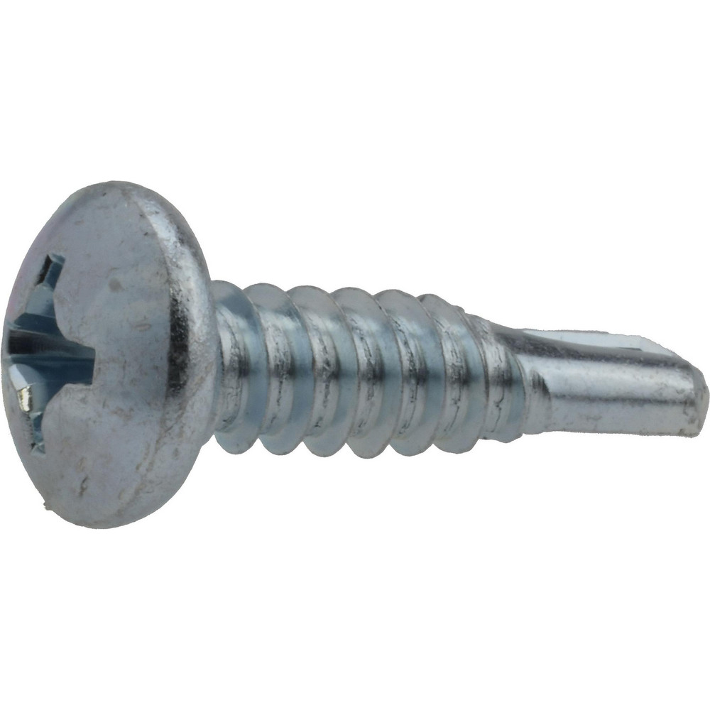 1/4", Pan Head, Phillips Drive, 1" Length Under Head, #3 Point, Self Drilling Screw