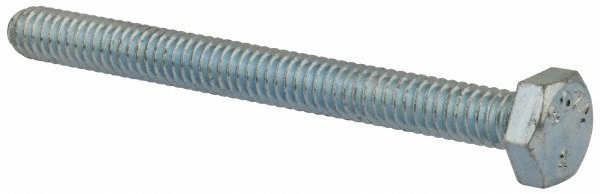 Value Collection 1444BHT Hex Head Cap Screw: 1/4-20 x 2-3/4", Grade 2 Steel, Zinc-Plated Image