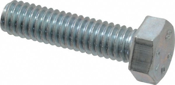 Value Collection 403062PS Hex Head Cap Screw: 5/16-18 x 1-1/4", Grade 2 Steel, Zinc-Plated Image
