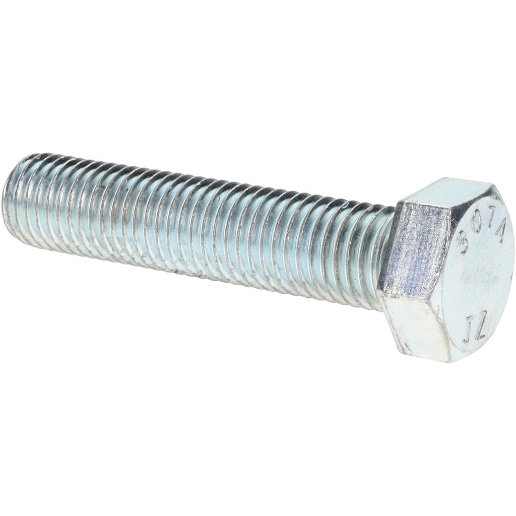 Value Collection Hex Head Cap Screw: 3/4-10, 3-1/2" Length Under Head, Grade 2 Steel, Zinc Finish - Fully Threaded, 1-1/8" Hex, ASME B18.2.1, ASTM