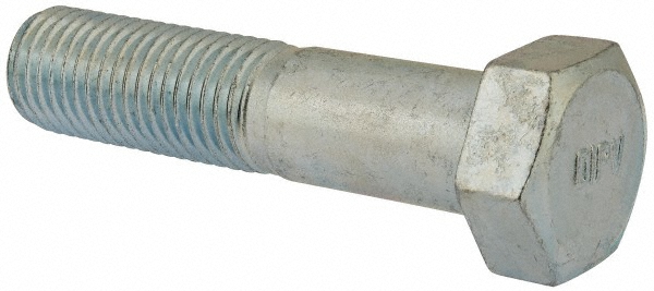 Value Collection 10072CH2 Hex Head Cap Screw: 1-8 x 4-1/2", Grade 2 Steel, Zinc-Plated Image