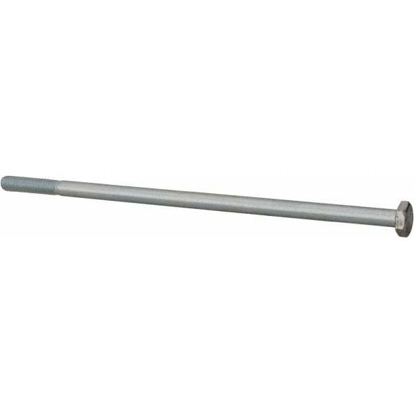 Value Collection R52001036 Hex Head Cap Screw: 1/4-20 x 6-1/2", Grade 2 Steel, Zinc-Plated Image