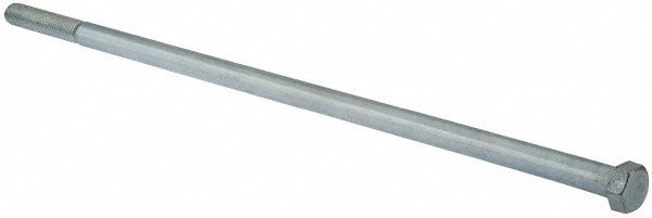 Value Collection 50240CH2 Hex Head Cap Screw: 1/2-13 x 15", Grade 2 Steel, Zinc-Plated Image
