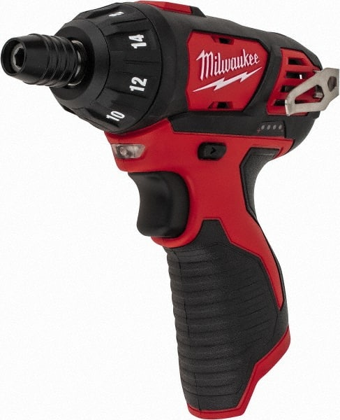 Milwaukee Tool - Cordless Screwdriver: 12V, 1/4″ Bit Holder, 500 RPM, 150  in/lb, 1 Speed - 74283367 - MSC Industrial Supply