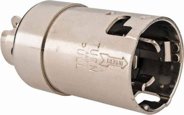 Hubbell Wiring Device-Kellems HBL63CM65 Locking Inlet: Plug, Marine, Non-NEMA, 125 & 250V, Metallic 