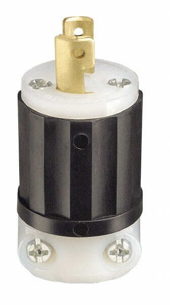 Locking Inlet: Connector, Industrial, ML-1R, 125V, Black & White