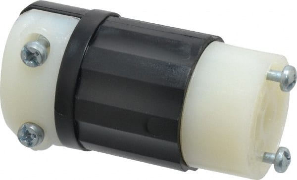 Leviton ML2-C Locking Inlet: Connector, Industrial, ML-2R, 125V, Black & White 