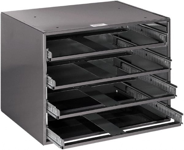 4 Drawer, 4 Compartment, Small Parts 4-Shelf 100% Full Extension Roll-Out Shelving