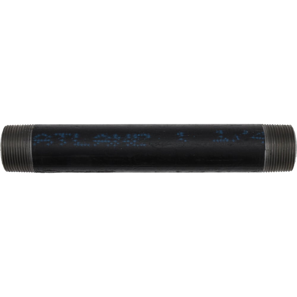 Black Pipe Nipple: 1-1/4" Dia x 10" Long, Schedule 80