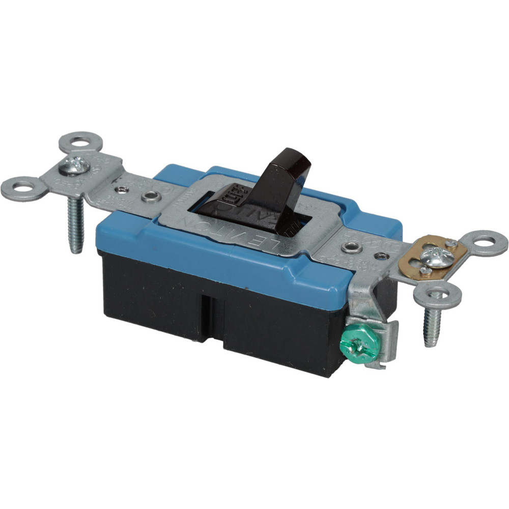 Leviton - 1 Pole, 120 to 277 VAC, 15 Amp, Industrial Grade Toggle Wall ...