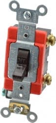 Leviton 1221-2 1 Pole, 120 to 277 VAC, 20 Amp, Industrial Grade Toggle Wall Switch 