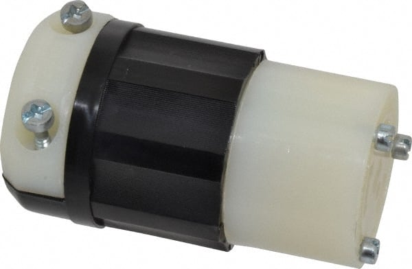 Leviton C2623 Locking Inlet: Connector, Industrial, L6-30R, 250V, Black & White 