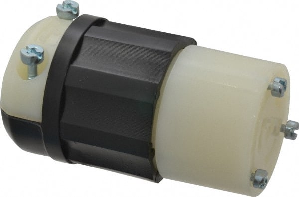Locking Inlet: Connector, Industrial, L5-20R, 125V, Black & White