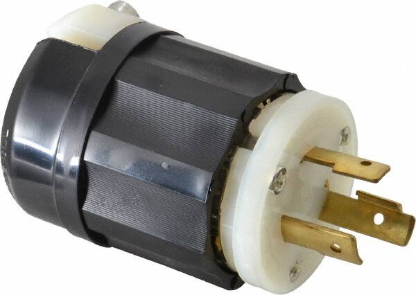 Locking Inlet: Connector, Industrial, L5-20P, 125V, Black & White