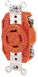 Leviton 2320-IG Straight Blade Single Receptacle: NEMA L6-20R, 20 Amps, Isolated Ground Image