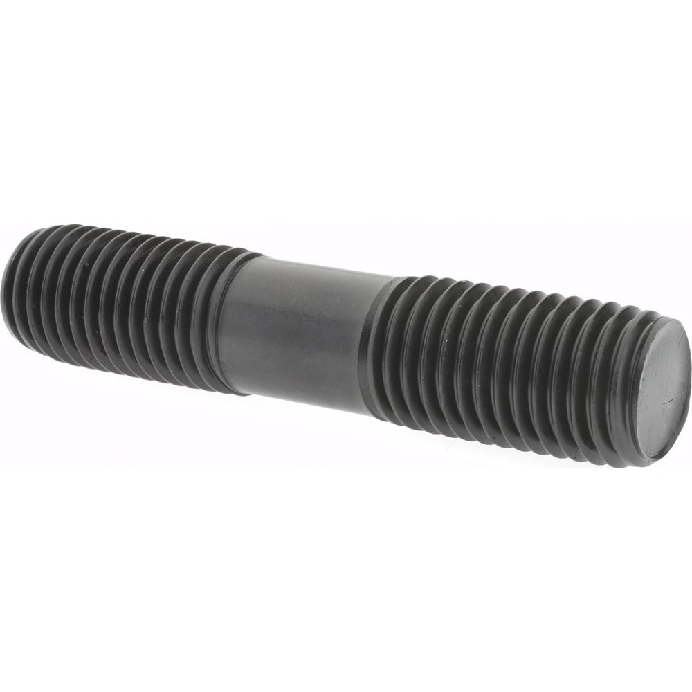 Equal Double Threaded Stud: M20x2.5, 95.00 mm OAL - Alloy Steel, Black ...