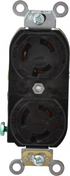 Leviton 4550 250 VAC, 15 Amp, L6-15R NEMA, Self Grounding Receptacle Image