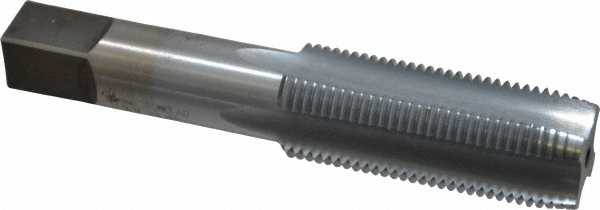 Made in USA | Regal Cutting Tools Straight Flute Tap: 1-12 UNF, 4 Flute, Plug Chamfer, 3B Class of Fit, High-Speed Steel, Chrome Finish - 2-1/2"