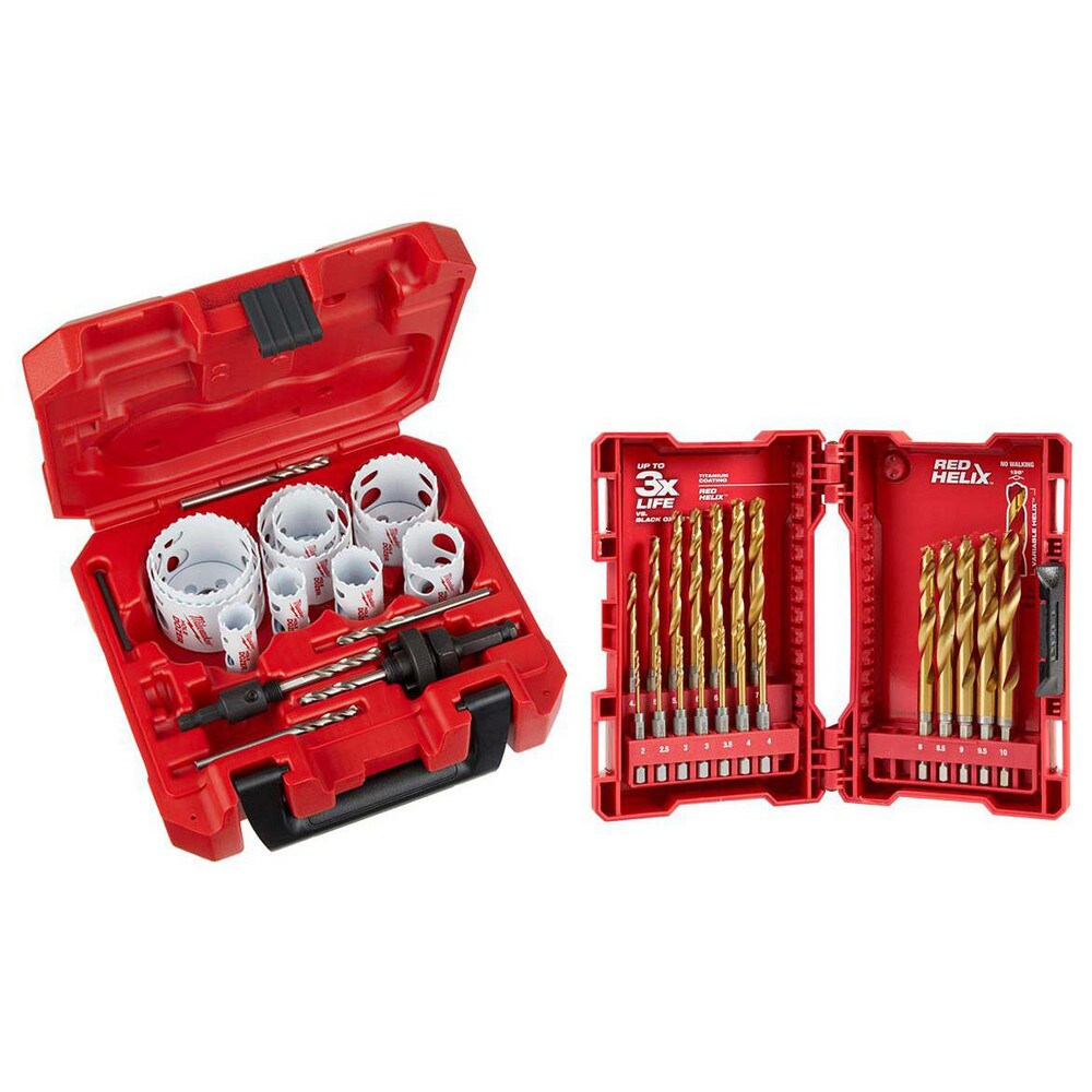 Milwaukee Tool - Hole Saw Kits; Minimum Saw Diameter (Decimal Inch): 3/ ...