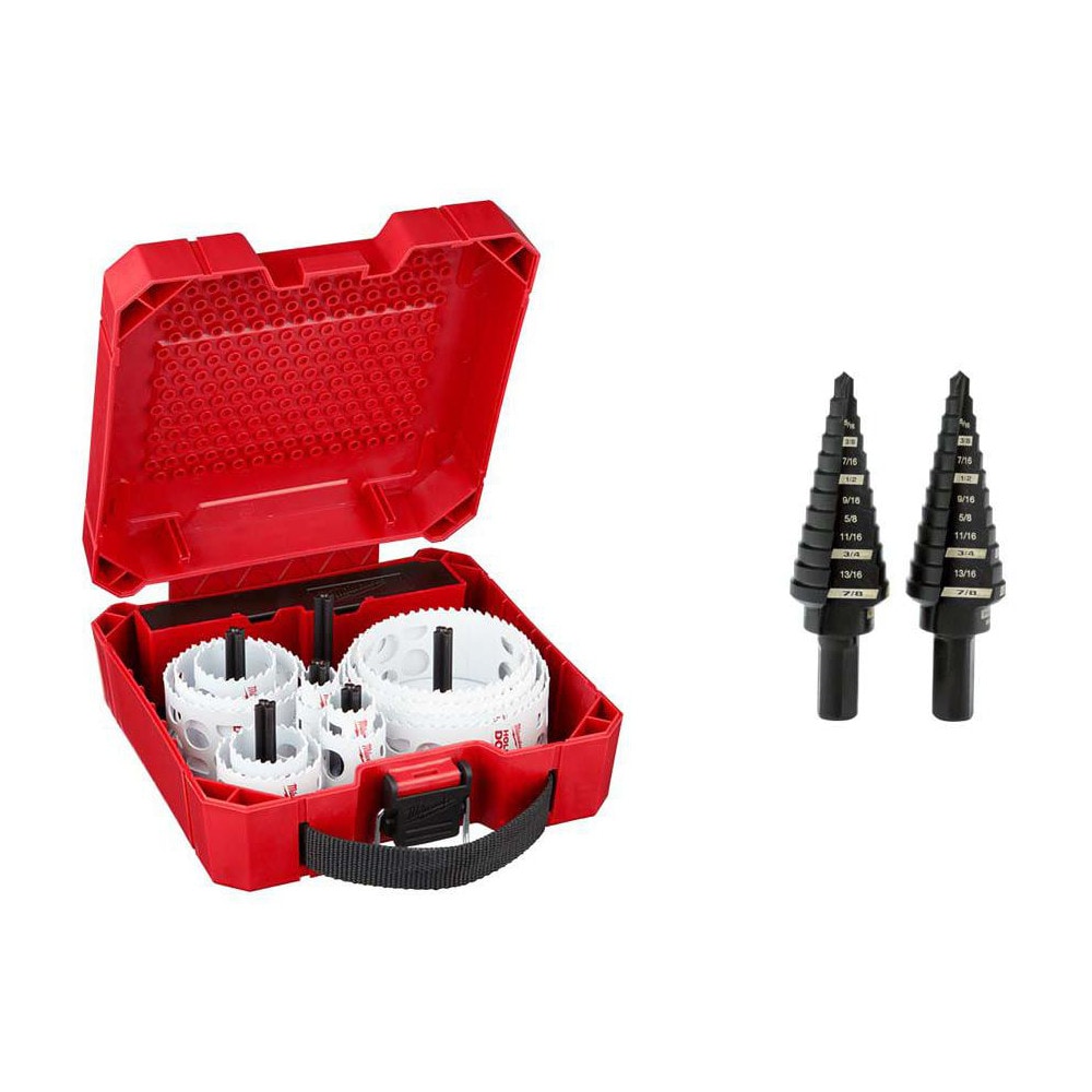 Hole Saw Kits; Minimum Saw Diameter (Decimal Inch): 3/4 ; Maximum Saw Diameter (Decimal Inch): 4-1/2 ; Number of Hole Saws: 13 ; Maximum Cutting Depth: 1.6200in ; Cutting Edge Style: Toothed ; Material: Bi-Metal
