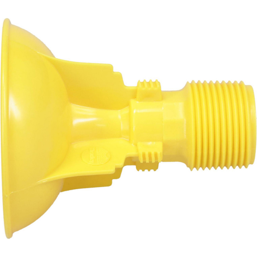 Bradley Plastic Plumbed Wash Station SpinTec Drench Showerhead - Includes 1" 90° Elbow & Internal 23 GPM Flow Restrictor | Part #S24-194