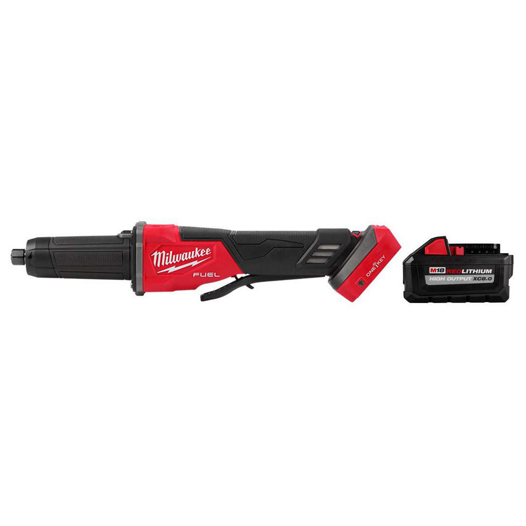 Milwaukee Tool - 2PC PADDLE SWTCH&XC8.0 BRAKING DIE GRINDER&BATT