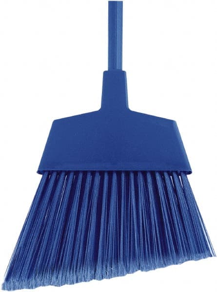 O-Cedar 6401-6 Pack of (6) 12" Wide, Blue Polypropylene Bristles, 48" Metal Handle, Angled Brooms 