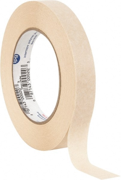 Intertape - Masking Tape: 1″ Wide, 60 yd Long, 5 mil Thick, Tan
